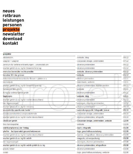 rotbraun informationsgestaltung